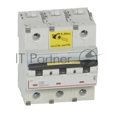 Выключатель автоматический DX3 3П C80A 10kA/16kA Авт.выкл.DX3 3П C80A 10kA/16kA