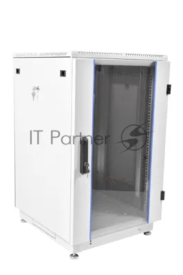 Шкаф коммутационный ЦМО ШТК-М-18.6.6-1ААА 18U 600x600 мм пер. дв. стекл задн. дв. стал. лист 2 бок. пан. направл. под закл. гайки 270 кг серый