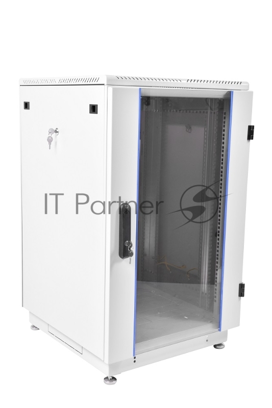 Шкаф коммутационный ЦМО ШТК-М-18.6.8-1ААА 18U 600x820 мм пер. дв. стекл задн. дв. стал. лист 2 бок. пан. направл. под закл. гайки 270 кг серый