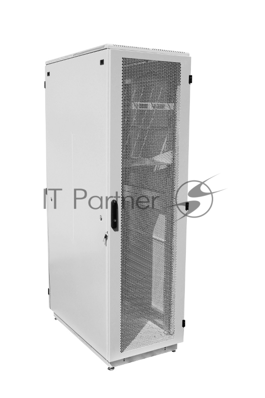Шкаф телеком. напольный 42U (600x600) дверь перфорированная (ШТК-М-42.6.6-4ААА) (3 коробки)