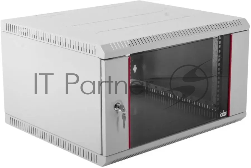 Шкаф настенный ЦМО ШРН-Э-6.350 6U 600x350 мм пер. дв. стекл несъемные бок. пан. серый