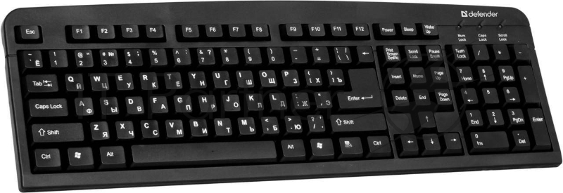 Клавиатура проводная Defender Element HB-520, USB, черный