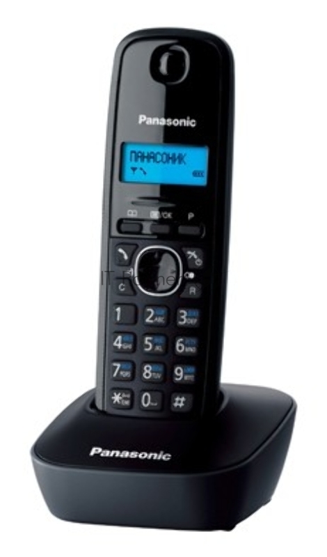 Телефон беспроводной (DECT) Panasonic KX-TG1611RUH (серый) АОН, Caller ID,12 мелодий звонка,подсветка дисплея,поиск трубки