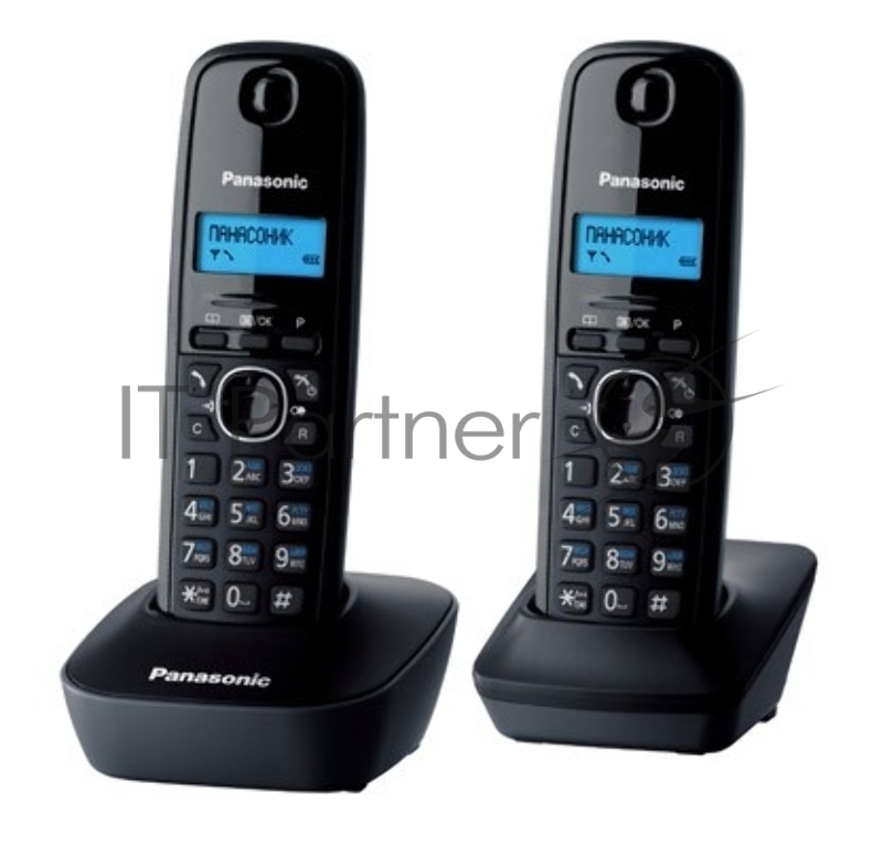Телефон беспроводной (DECT) Panasonic KX-TG1612RUH (серый) Доп трубка в комплекте,АОН, Caller ID,12 мелодий звонка,поиск трубки