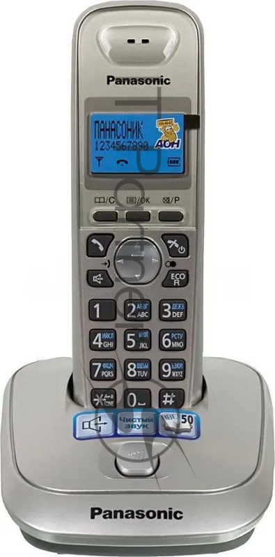Телефон Panasonic KX-TG2511RUN (платиновый) АОН, Caller ID,спикерфон на трубке,переход в Эко режим одним нажатием