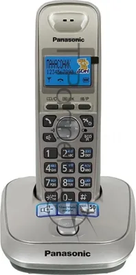 Телефон Panasonic KX-TG2511RUN (платиновый) АОН, Caller ID,спикерфон на трубке,переход в Эко режим одним нажатием