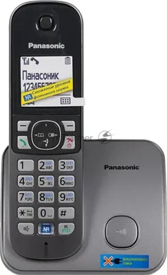 Телефон беспроводной (DECT) Panasonic KX-TG6811RUM (серебристый) Беспроводной DECT,40 мелодий,телефонный справочник 120 зап.