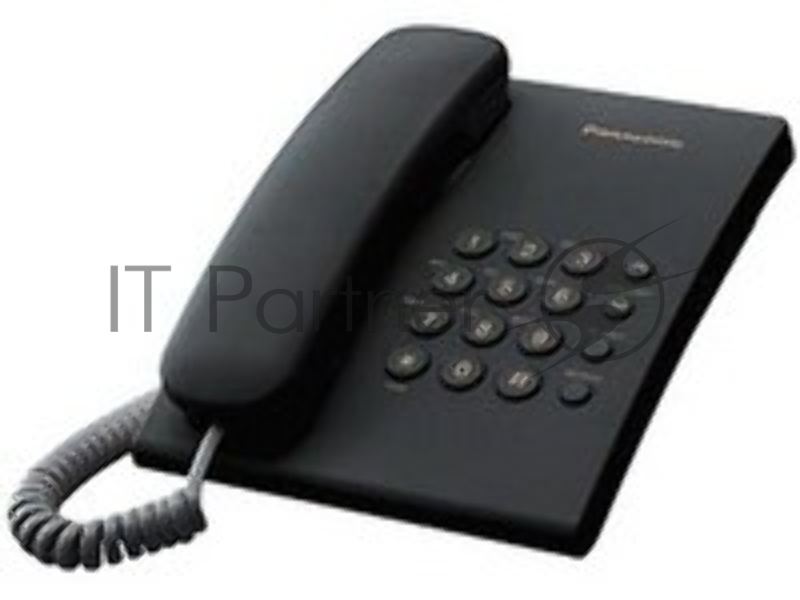 Телефон проводной Panasonic KX-TS2350RUB черный повтор номера, регул-ка громкости, кр.на стену