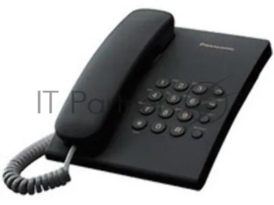 Телефон проводной Panasonic KX-TS2350RUB черный повтор номера, регул-ка громкости, кр.на стену