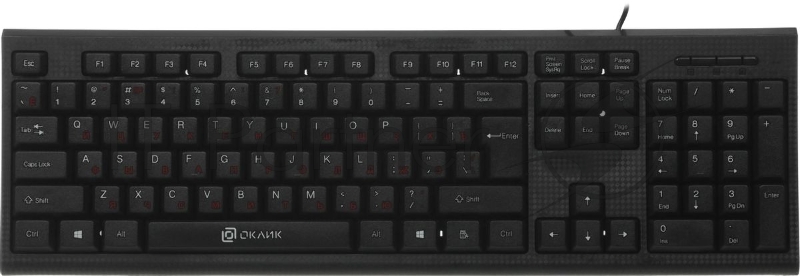 Клавиатура проводная Oklick 120M, USB, черный