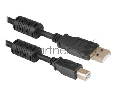 Кабель Defender USB04-06 PRO Кабель USB 2.0 для соед. 1.8м AM/BM, зол.конт, 2фер.фил.