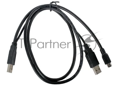 Кабель Gembird/Cablexpert USB 2.0 Pro, 2xAM/miniBM 5P, 0.9м, экран, черный
