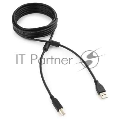 Кабель Gembird/Cablexpert USB 2.0 Pro, AM/BM, 4.5м, экран,2феррит.кольца, черный, пакет