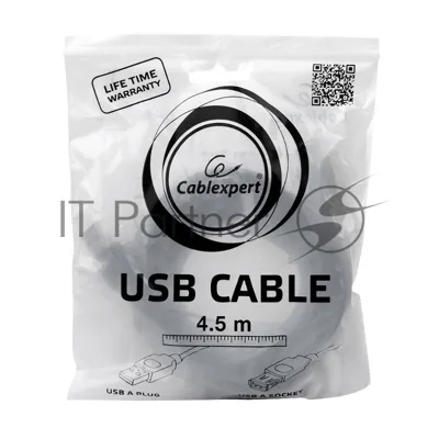 Кабель Gembird PRO USB 2.0 удлинительный 4.5м AM/AF позол. контакты, пакет