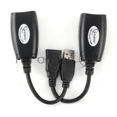 Кабель Gembird USB 2.0 удлинительный AM/AF/RJ45Fx2 по витой паре
