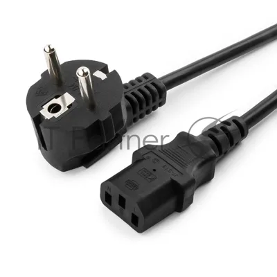 Кабель питания Cord Power Gembird/Cablexpert 1.8м, Schuko- C13, 6А, черный, с зазем.
