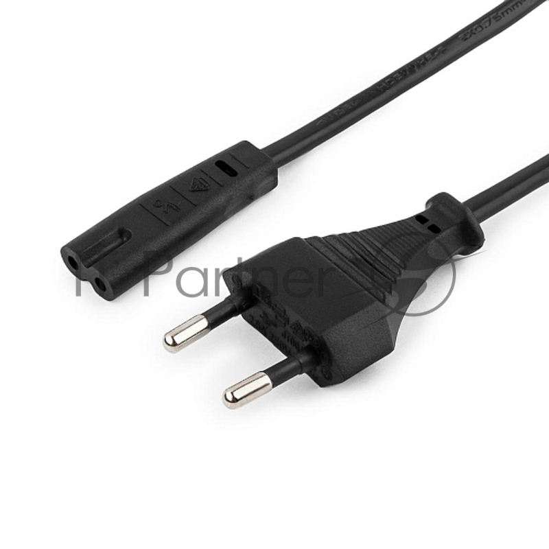 Кабель питания для ноутбуков, аудио/видео техники Gembird 0.5м, 2-pin, черный, пакет