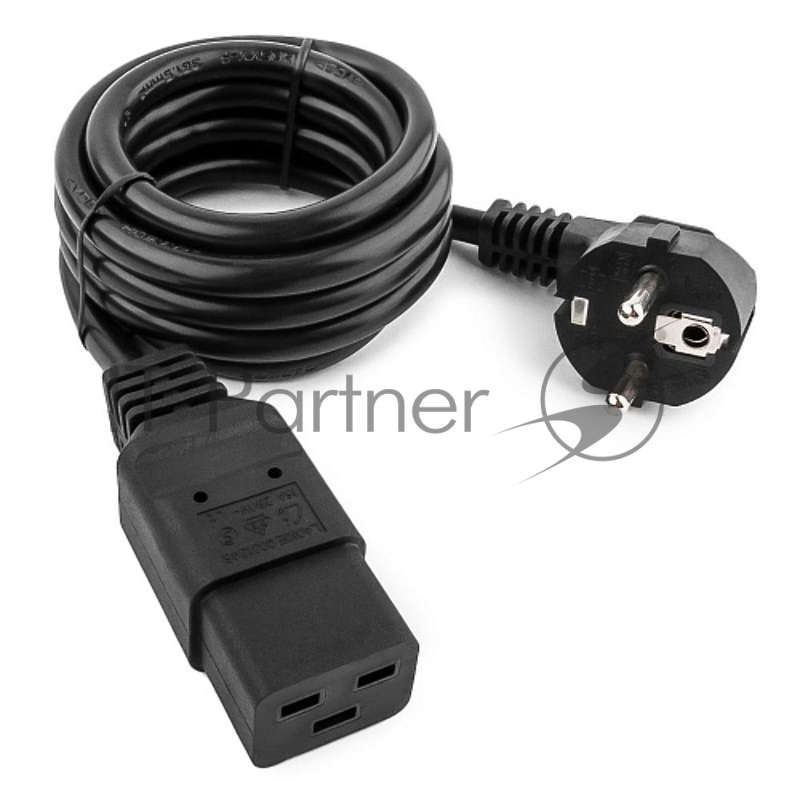 Кабель питания для UPC Gembird/Cablexpert, 1.8м, Schuko-С19, 16А, черный, с заземлением