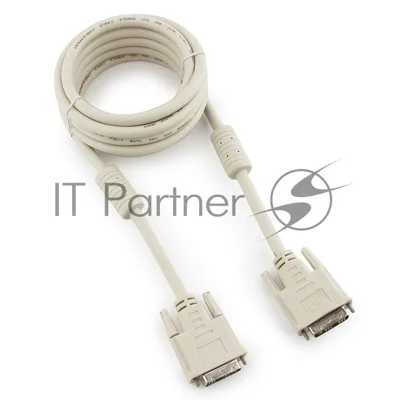 Кабель DVI-D single link Gembird, 3м, 19M/19M экран, феррит.кольца, пакет