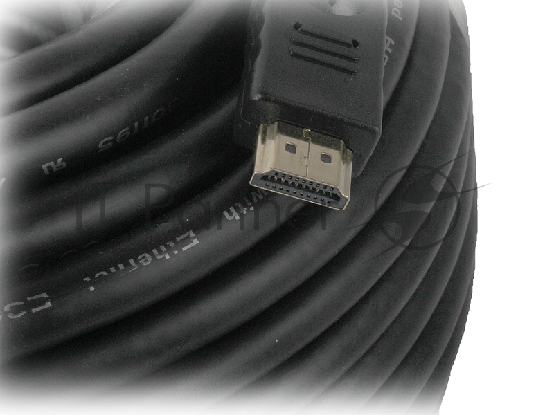 Кабель Cablexpert HDMI CC-HDMI4-30M, 19M/19M, v1.4, медь, позол.разъемы, экран, усилитель сигнала, 30м, черный, пакет