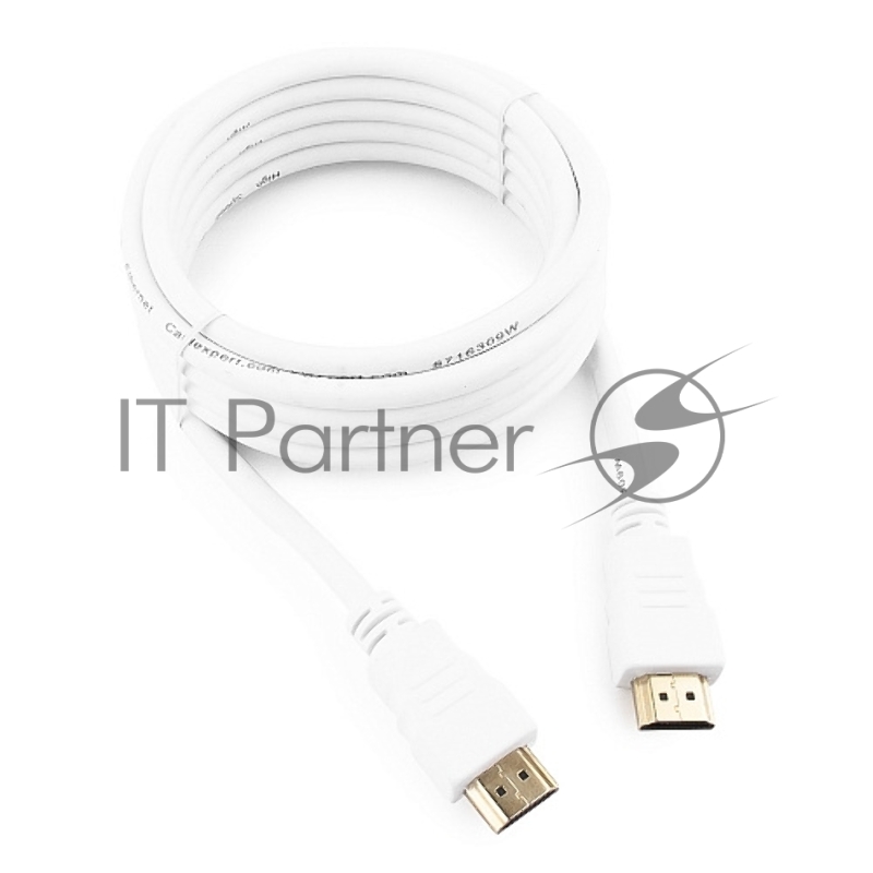 Кабель Cablexpert HDMI CC-HDMI4-W-10, 19M/19M, v2.0, медь, позол.разъемы, экран, 3 м, белый, пакет