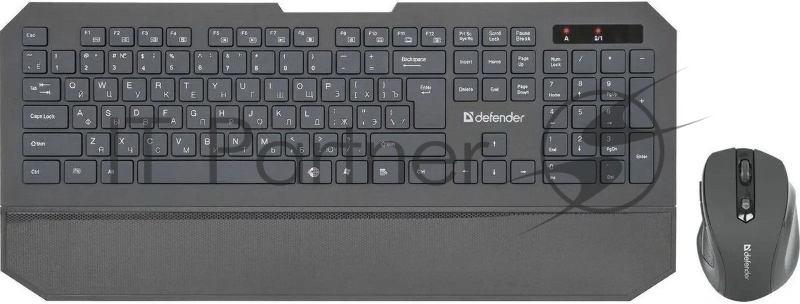 Комплект клавиатура+мышь Defender Berkeley C-925 беспроводной, USB, 1600 DPI, чёрный