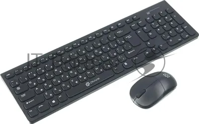 Комплект клавиатура+мышь Oklick 220M беспроводной, USB, 1000 DPI, чёрный
