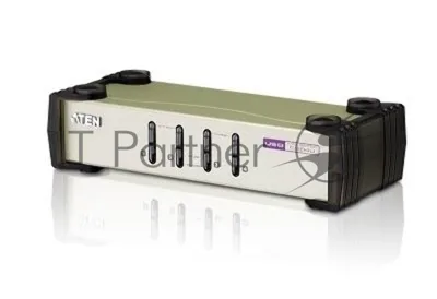 Переключатель ATEN CS84U(-AT) 4-портовый KVM-переключатель 1 user(HDB15(SVGA Female)+KBD(PS/2)+MOUSE(PS/2), KVM-порты: SPHD18(Female). В комплекте: кабели KVM (2L-5201P)-4шт. Не требует внешнего питания