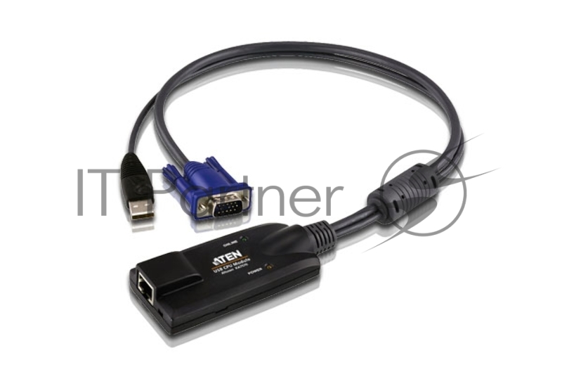 Переключатель ATEN KA7570 Кабель-адаптер KVM USB (Клав+мышь), HDB-15