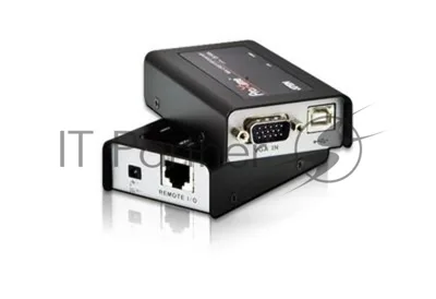 Удлинитель, SVGA+KBD+MOUSE USB ATEN, 100 м., HD-DB15+USB A-тип/USB B-тип, Female, c KVM-шнуром USB, Б.П. 220> 5V (CE100-A7-G)