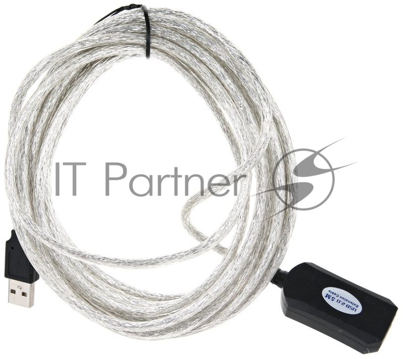 Кабель VCOM VUS7049-5M USB2.0-repeater, удлинительный активный Am-->Af 5м