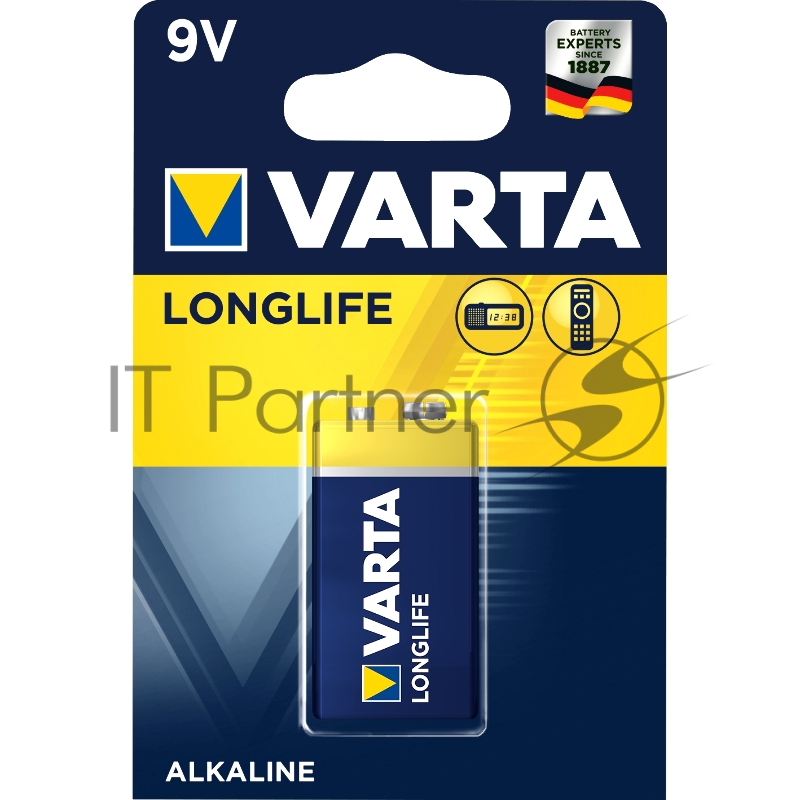 Батарейки VARTA Long Life 9V блистер 1 04122101411 