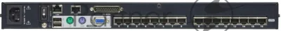 Переключатель KVM, 1 local user PS2+VGA+1 IP user =) 16 cpu (PS2/USB/Sun+VGA)/RS232, без шнуров Cat 5 High-Density KVM over the NET.