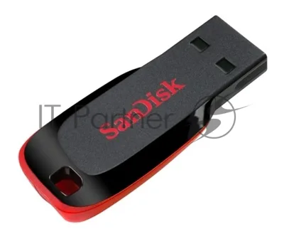 Флешка USB Sandisk CZ50 Cruzer Blade (SDCZ50-064G-B35), 64Gb, USB 2.0, R/W 15/4, черный/красный