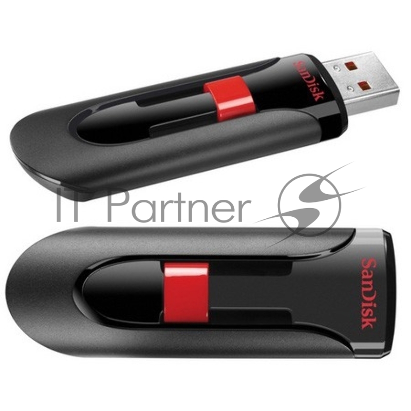 Флешка USB Sandisk 64Gb Cruzer Glide SDCZ60-064G-B35 USB 2.0 черный/красный