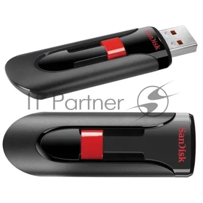 Флешка USB Sandisk 64Gb Cruzer Glide SDCZ60-064G-B35 USB 2.0 черный/красный