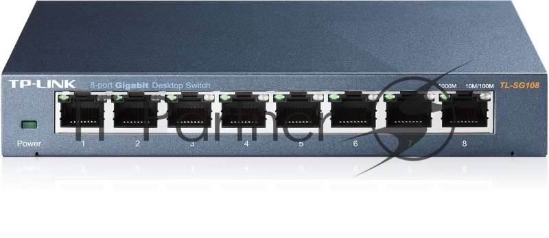 Коммутатор TP-Link TL-SG108, 8×1 Гбит/с, неуправляемый