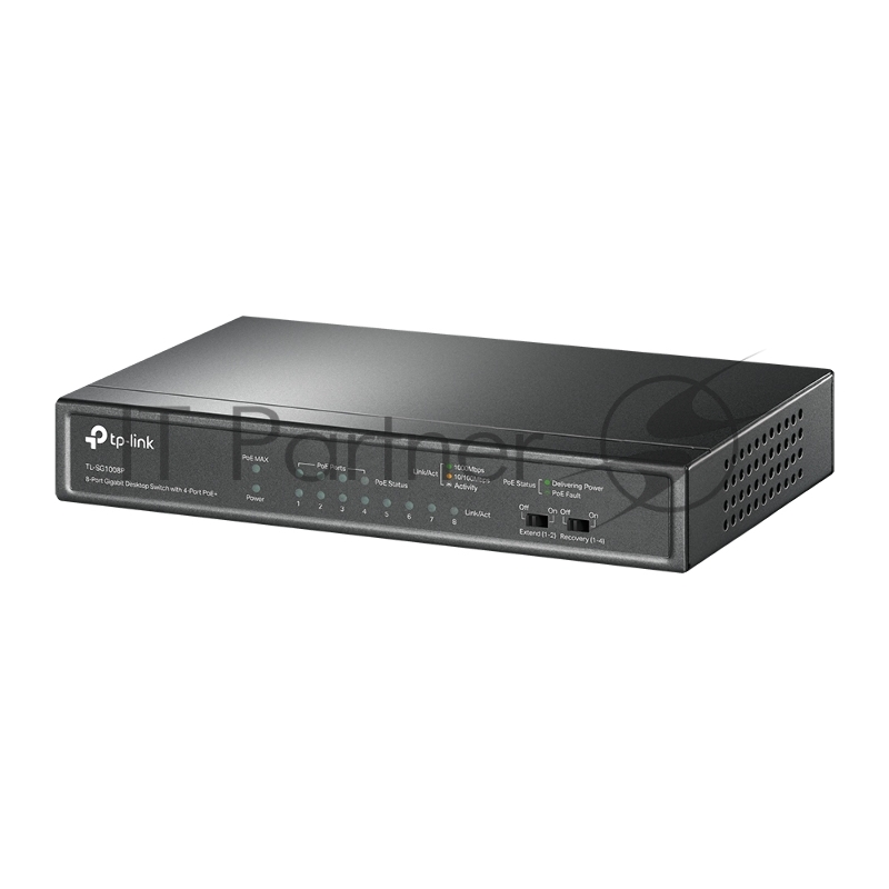 Коммутатор TP-Link TL-SG1008P, 4×1 Гбит/с PoE+ + 4×1 Гбит/с Uplink, неуправляемый
