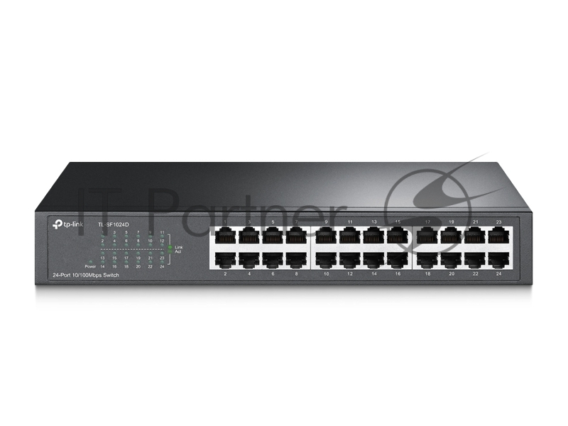 Коммутатор TP-Link TL-SF1024D, 24×100 Мбит/с, неуправляемый