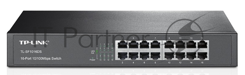 Коммутатор сетевой неуправляемый TP-Link SMB TL-SF1016DS 16 ports 10/100 Мбит/с