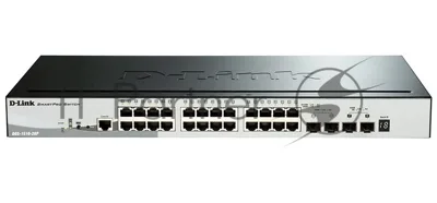 Коммутатор D-Link DGS-1510-28P/A1A, 24×1 Гбит/с + 2×1 Гбит/с SFP + 2×10 Гбит/с SFP+, управляемый