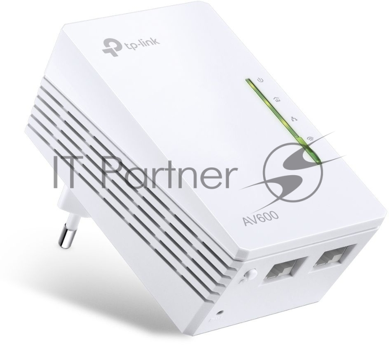 Сетевое оборудование TP-Link TL-WPA4220 300Mbps Wireless AV500 Powerline Extender, 500Mbps Powerline Datarate, 2 10/100Mbps Fast Ethernet ports, HomePlug AV, Plug and Play, WiFi Clone, Single Pack