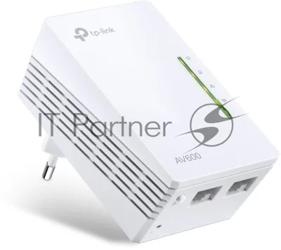 Сетевое оборудование TP-Link TL-WPA4220 300Mbps Wireless AV500 Powerline Extender, 500Mbps Powerline Datarate, 2 10/100Mbps Fast Ethernet ports, HomePlug AV, Plug and Play, WiFi Clone, Single Pack