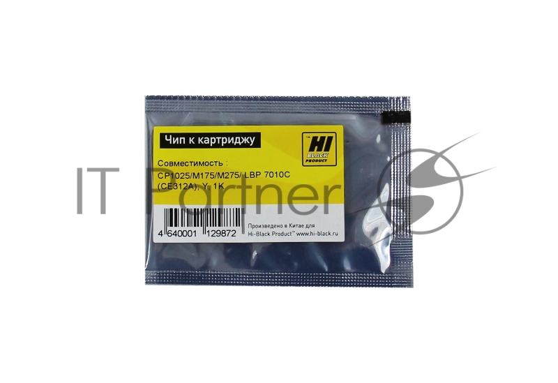 Чип Hi-Black к картриджу HP CP1025/1025/M175/M275 Y new 1K