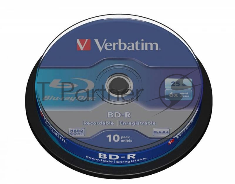 Диск BD-R Verbatim 25Gb 6x Cake Box (10шт) (43742)