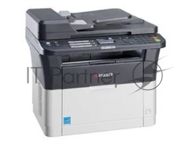 МФУ лазерное Kyocera Ecosys FS-1025MFP (1102M63RU0/1102M63RUV/1102M63RU2/1102M63NX2/1102M63DZ2), A4, ч/б, печ. до 25 стр/мин., скан. до 18 стр/мин. (ч/б) 6 стр/мин. (цвет), 600 x 1800 dpi (печать) 600x600dpi (скан), USB, RJ-45