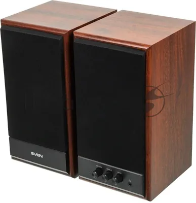 Акустическая система SVEN SPS-702 2.0 коричневый/орех 40Вт
