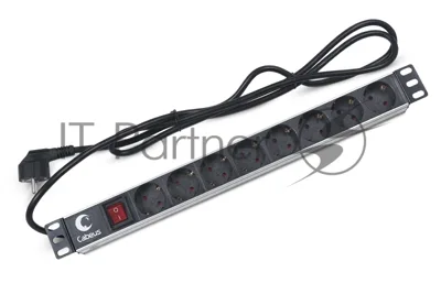 Блок евророзеток для 19" шкафов Cabeus PDU-8P-2EU