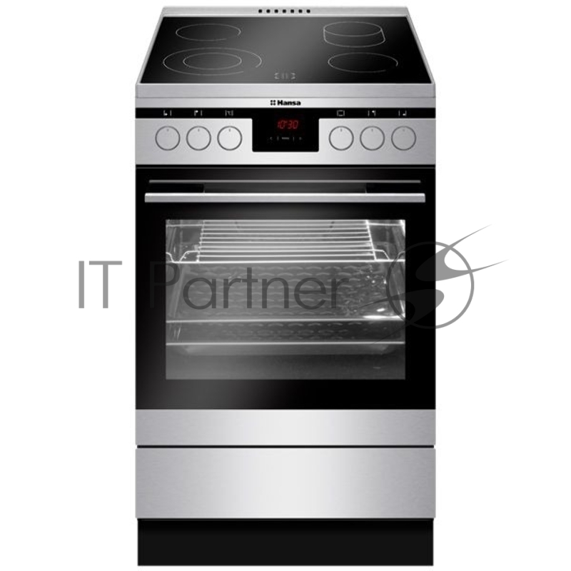 Плита электрическая Hansa FCCX58225 серебристый, конфорок 4 шт, духовка 65 л, 50 см x 85 см x 60 см