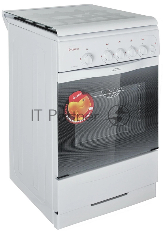 Плита газовая Gefest 3200-06 К2 белый, конфорок 4 шт, духовка 42 л, 50 см x 85 см x 57 см